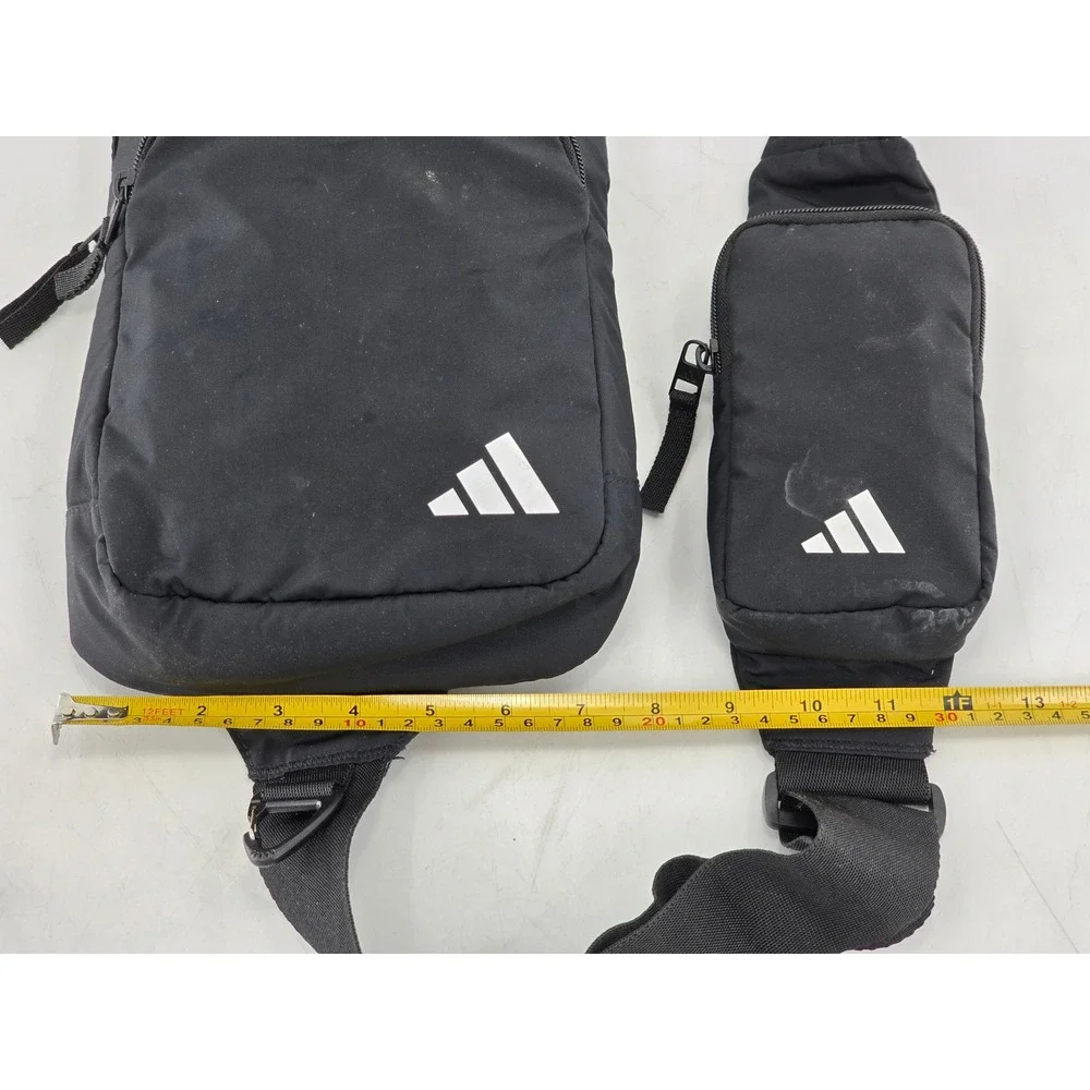Adidas Sling Bag Unisex OS Black Crossbody Shoulder Backpack - Excellent